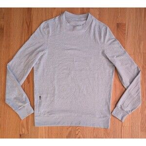 Vuori Sweatshirt Men S Ponto Performance Crewneck Light Gray Minimalist Casual